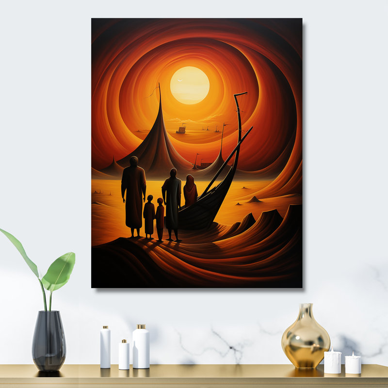 Radiant Desert Regatta - désert, art mural en métal, H 20 po x l 12 po x P 1 po