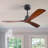 Sofucor Kemp 52" 3-Solid Wood Blade Classic Ceiling Fan with Remote Control and no Lights-91715618