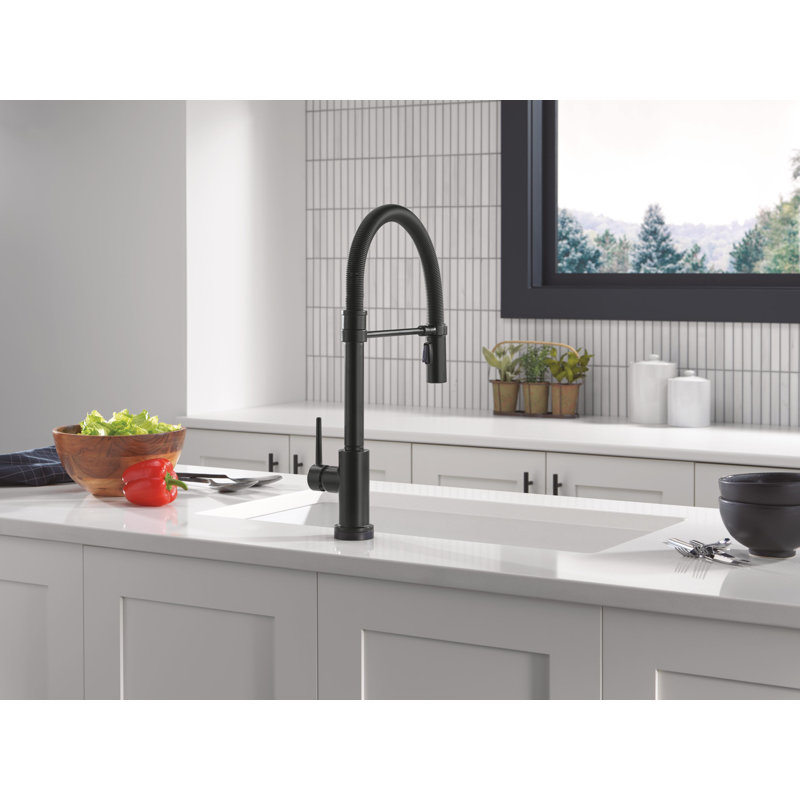 Touch2O Technology Kitchen Faucet with Touchless Technology, Matte Black