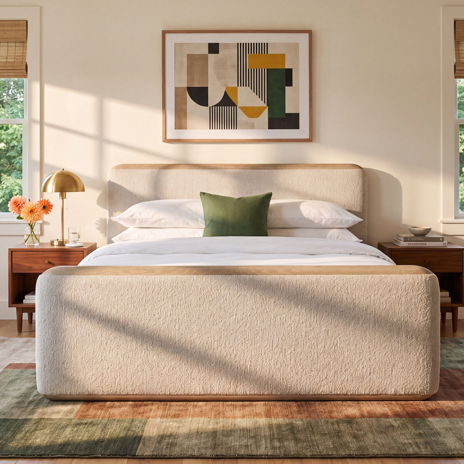 Arcadia Upholstered Panel Bed, King
