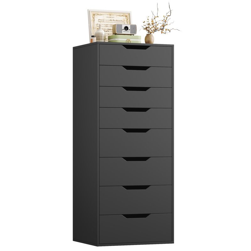 Commode 8 tiroirs Rietsch, Black