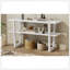 Élégante console étroite avec plateau en marbre et rangement polyvalent, parfaite pour les couloirs et les vestibules.-349101703