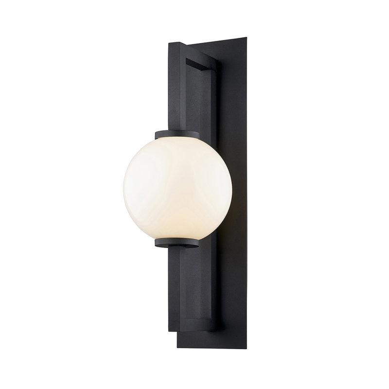 Applique murale d'extérieur à bras Stry, H 24 po x l 8 po x P 10,5 po