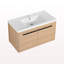 Ensemble de meuble-lavabo en chêne avec lavabo à poser en résine 36 po, 2 portes Oak