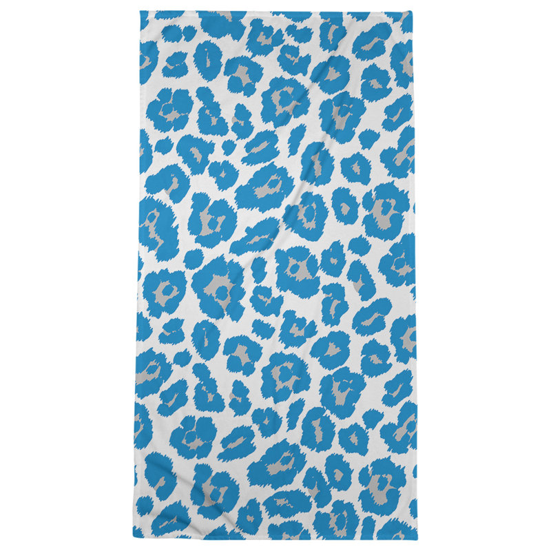 Serviette de bain Garp, Blanc / argent / bleu Carolina / blanc, Mélange polyester-coton