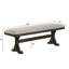 Banc contemporain rembourré brun pour salle à manger, design rustique, 53,4 po x 16 po 18,7 po, siège confortable avec assise de 18,7 po