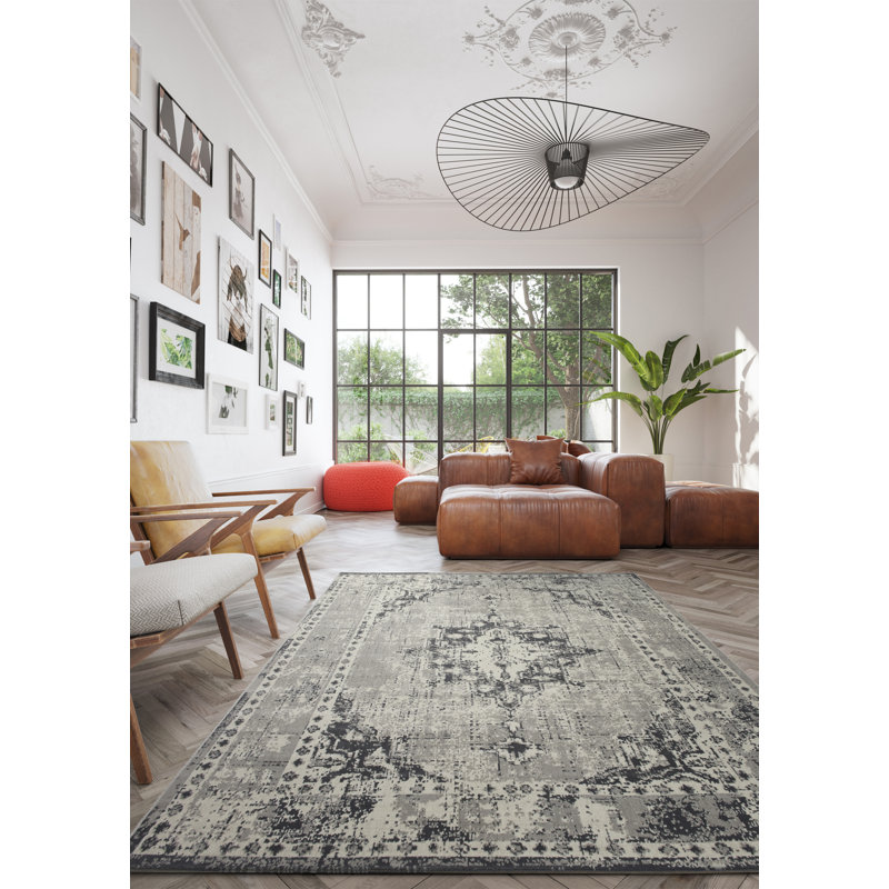Stephentown Damask Area Rug, Rectangle 80 x 150cm