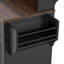 Îlot de cuisine à deux niveaux de 53,2 po avec prise de courant, 3 tiroirs, tablettes réglables, 4 supports de porte et base roulante, îlot de rangement pour armoire de bar rustique-703704802