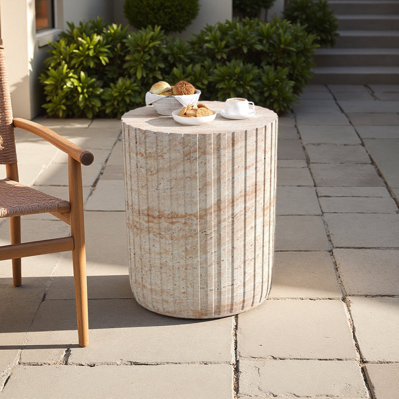 Outdoor/Indoor Lightweight Concrete Side Table