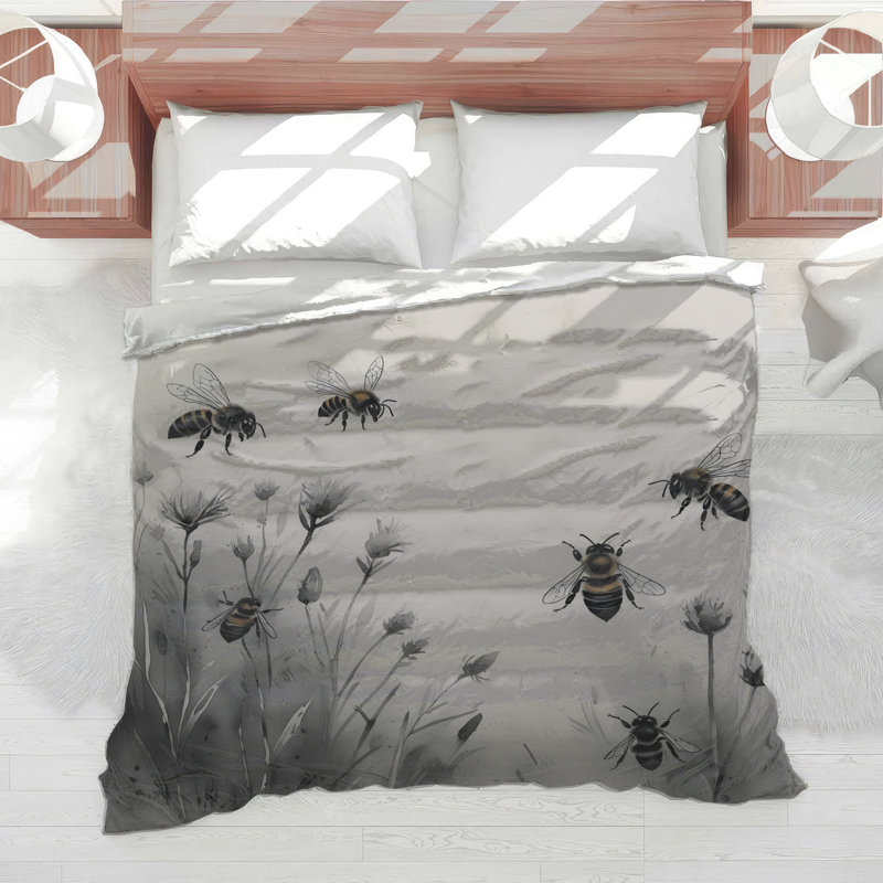 Édredon Bees On Wildflowers, Lit simple