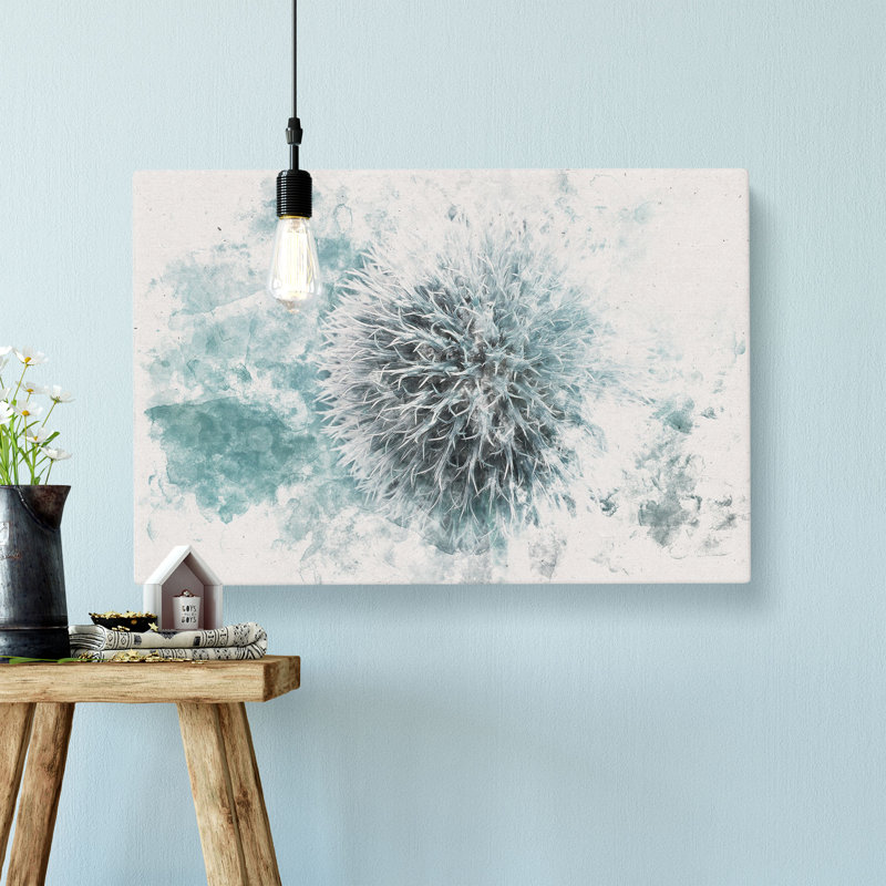 Globe Thistle - Wrapped Canvas Print, 50cm H x 76cm W x 3cm D