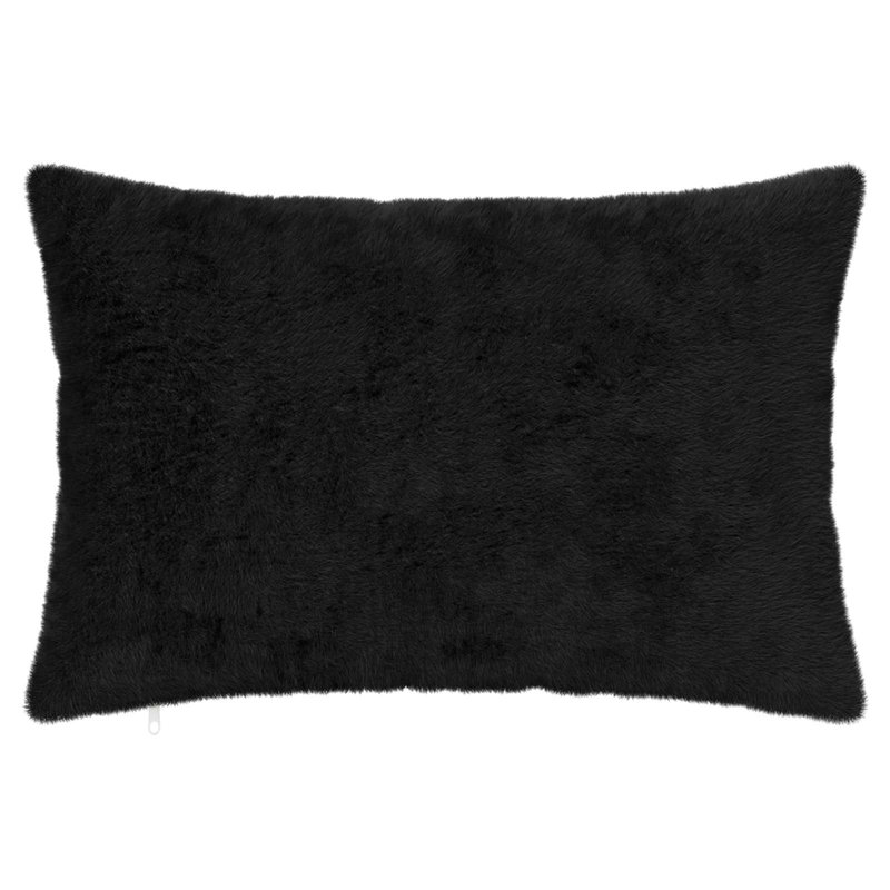 Black Cushion Cover, Black, Rectangle 50cm H x 70cm W