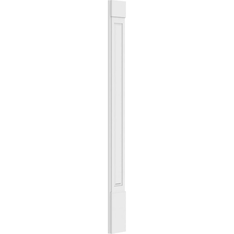 Pilastre surélevé en PVC TruCruft (la paire), Base et chapiteau standards, 9", 96 po