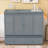 Full Size Solid Pine &amp; MDF Murphy Storage Bed With USB Port Large Drawer No Box Spring Needed Gray For Small Guest Room-1233666118