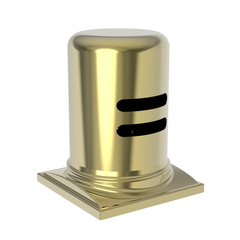 Adams Air Gap Cap and Escutcheon, Uncoated Polished Brass - Living
