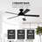 Vaczon 52" Flush Mount Smart Dimmable 3CCT LED Ceiling Fan 6-Speed Reversible DC motor Double-Sided Wood Blades Timer Remote and APP Control