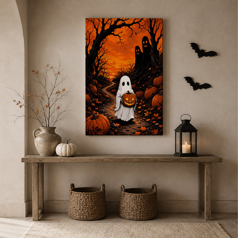 Art mural sur toile Halloween, H 18 po x l 12 po