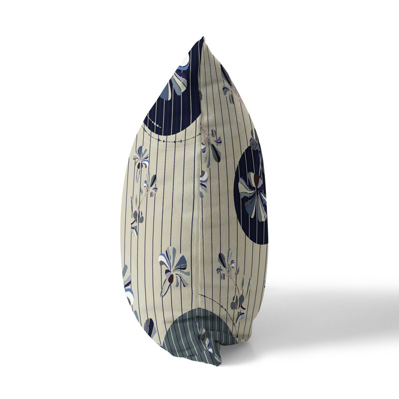 Circular Garden Indoor/Outdoor Reversible Throw Pillow