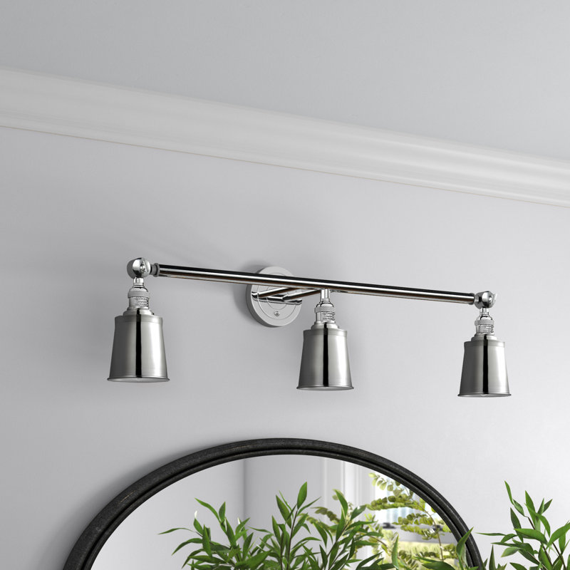 Éclairage pour salle de bain à 3 lumières à intensité variable Lavender Hill, Ampoule non incluse, Chrome poli, Chrome poli