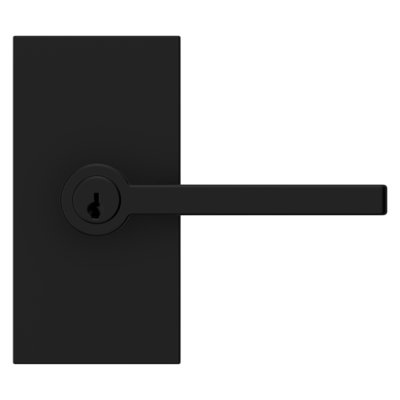 Satin Black Entry Door Lever