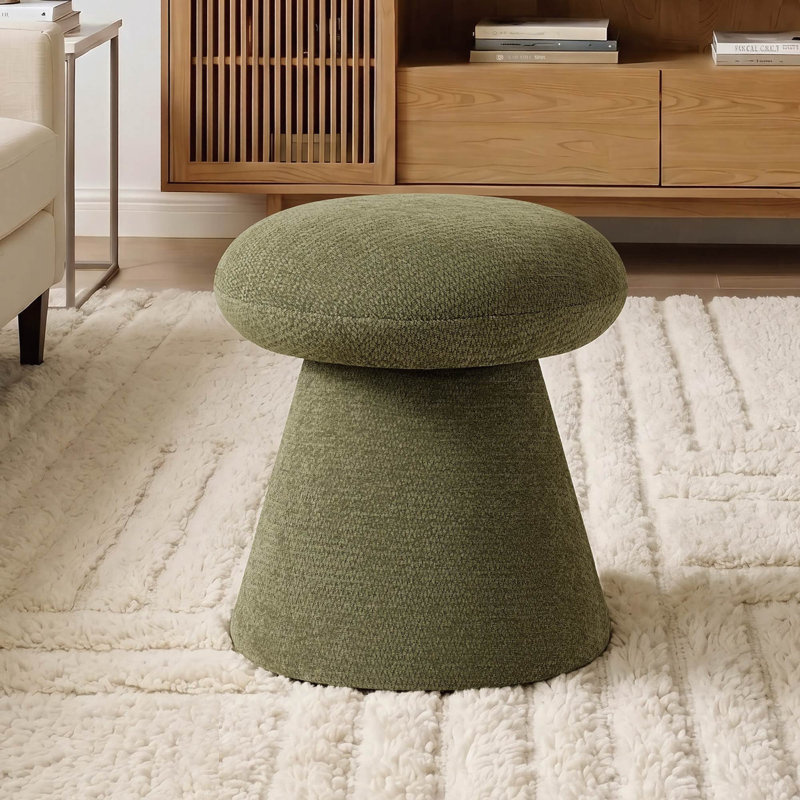 Tabouret de coiffeuse 16,1 po pivotant en chenille 16,1 po, Green