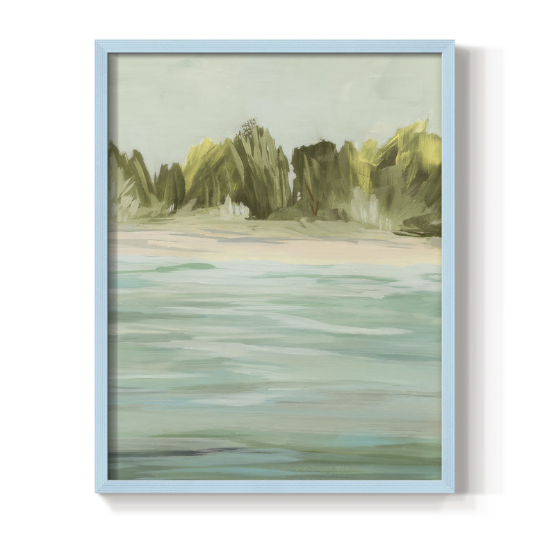 Offshore Horizon II, reproduction encadrée - bois massif, H 15 po x l 12 po, Bleu