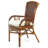 Delberta Dining Armchair Chair Natural Rattan Wicker Handmade Design With Cushion, Dark Walnut  Color-1198705686-1204422572