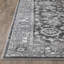 Tapis floral gris en polypropylène tissé à la main Raghdah-895911306
