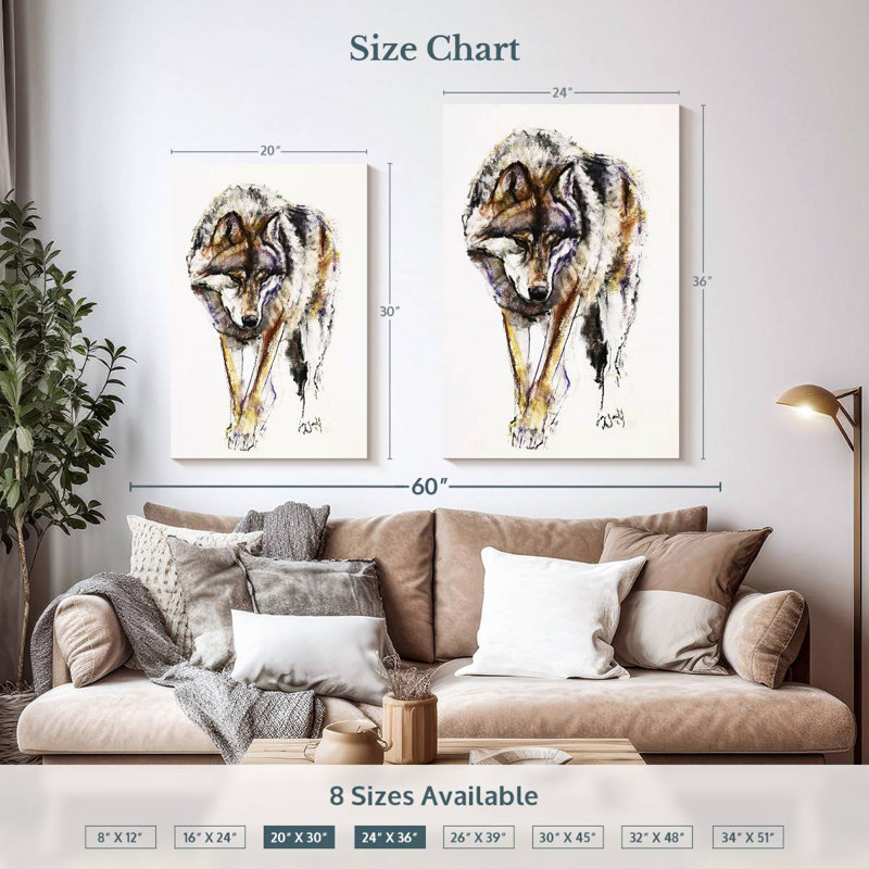 Brampt European Wolf, 36" H x 24" W