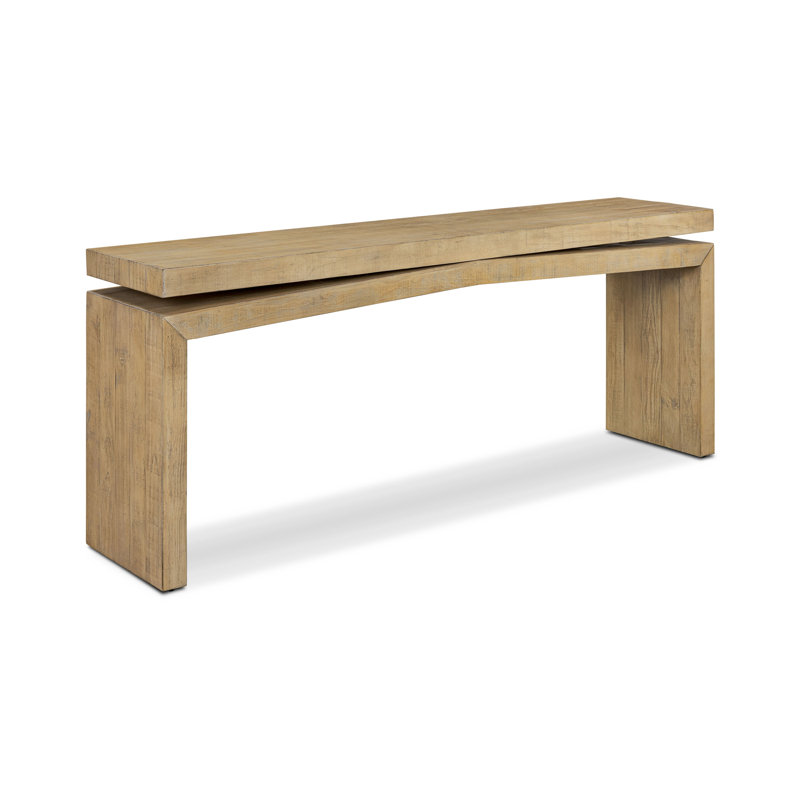 Tenby Solid Pine Wood Console Table (78.75"), Tan