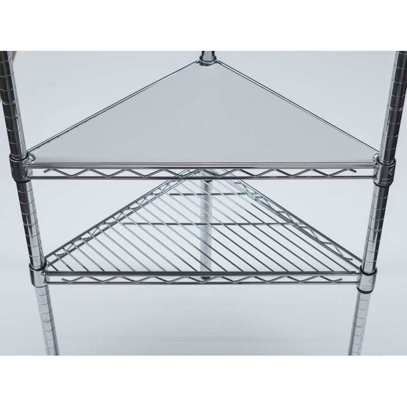 Doublure de tablette triangulaire en PVC, H 0,125 po x l 18 po x P 18 po, Gris clair