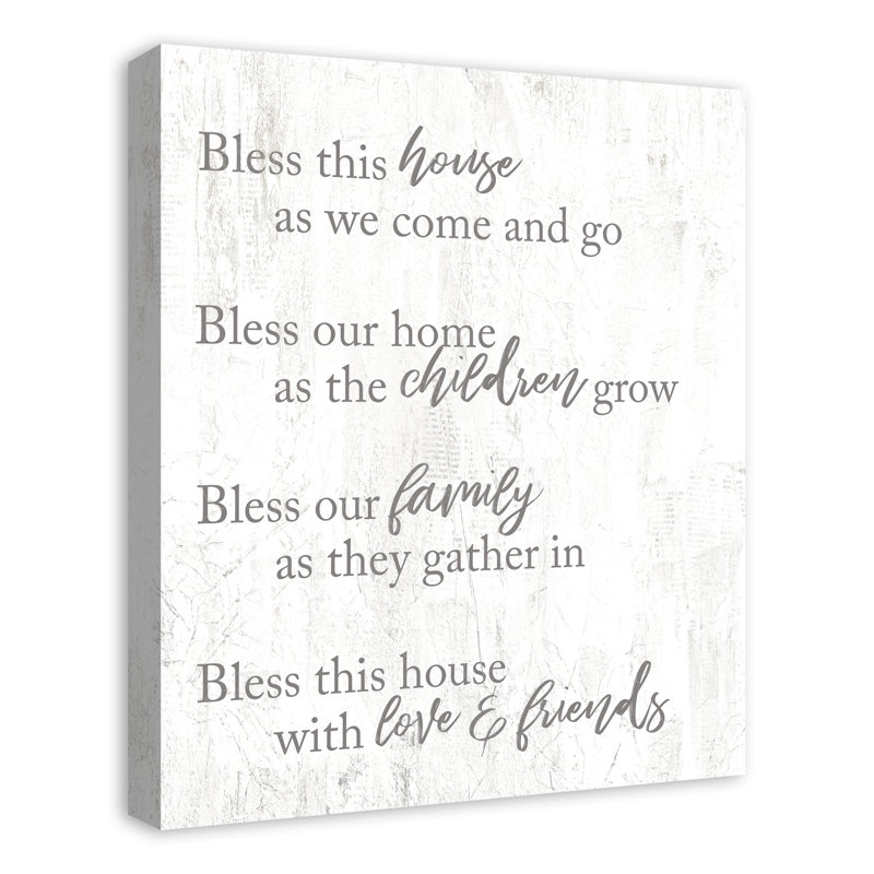 Bless This House Canvas Print, 24" H x 20" W