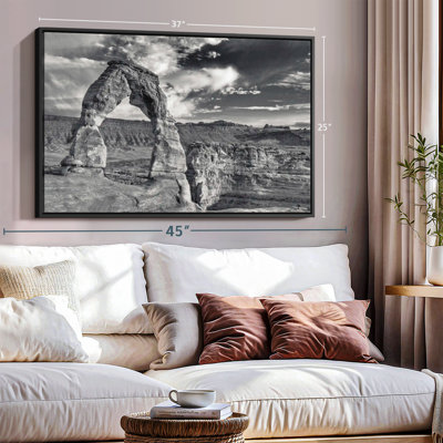 Delicate Arch BW Canvas Print