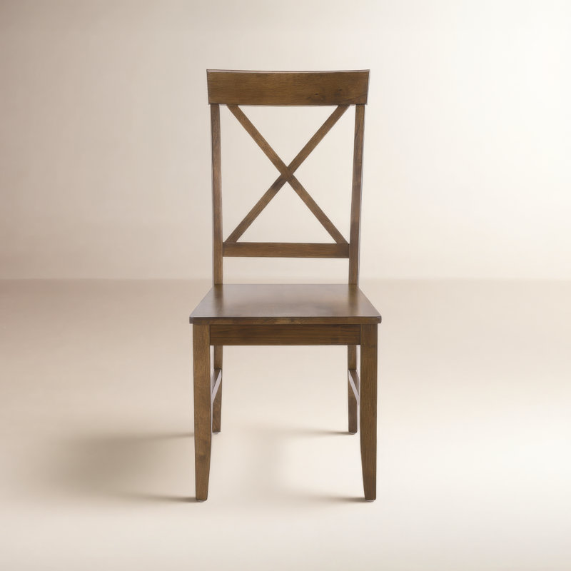 Cierra X-Back Side Chair, Dark Oak