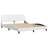 vidaXL Bed Frame Dover White 152x203 cm Faux Leather-393219250-393219261