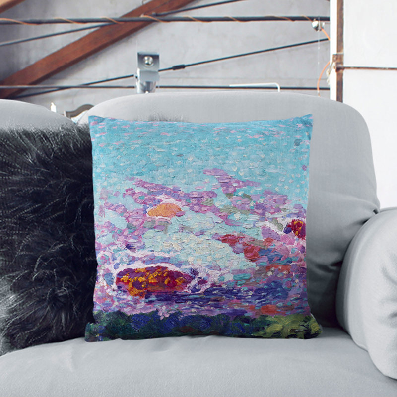 Ocean Coast Square Throw Cushion, 55cm H x 55cm W x 20cm D, Stone