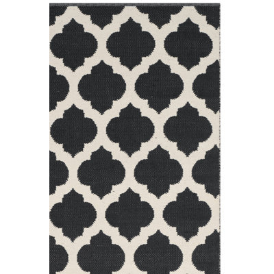 Tapis géométrique en coton tissé à la main Romona