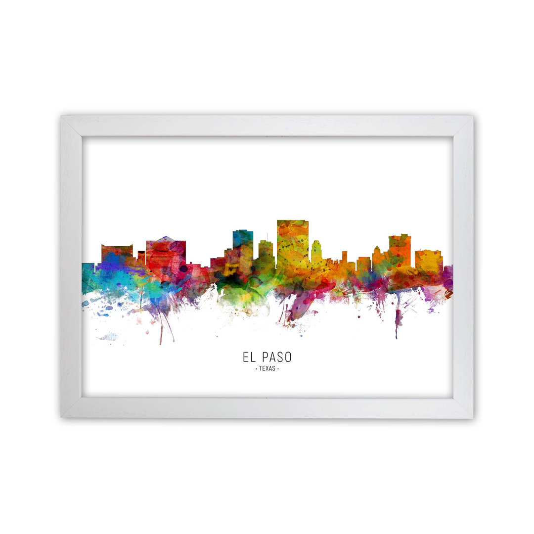 El Paso Texas Skyline by Michael Tompsett - Print
