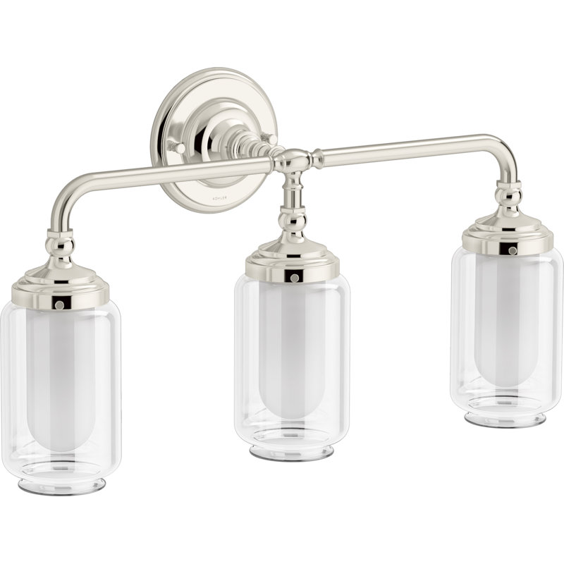 Artifacts 23 In. Three-Light Sconce, Polished Nickel