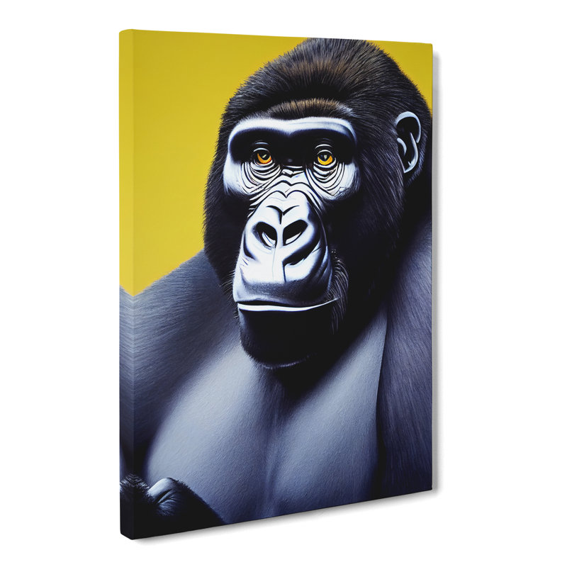 Gorilla Profile - Wrapped Canvas, 50cm H x 35cm W x 3cm D