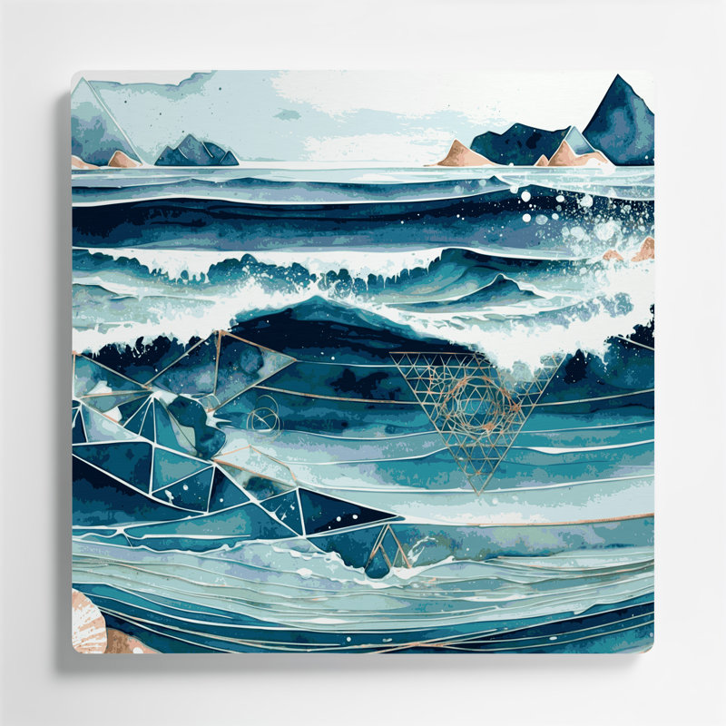 Art mural en métal Coastal Coastal, H 16 po x l 16 po
