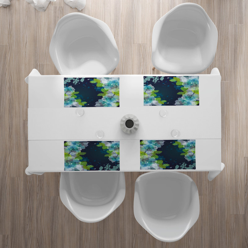 Polyester Floral Rectangle Placemat