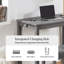 Ensemble de table bistro à hauteur de comptoir moderne 41,5 po avec tabourets sans port USB-17234524