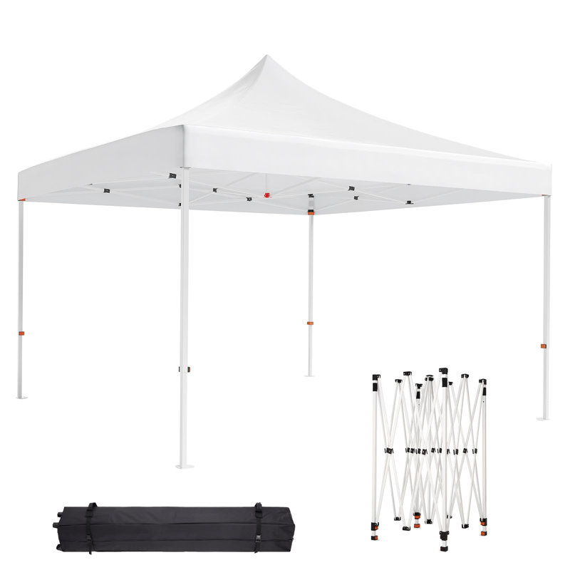 Auvent de patio imperméable 10 pi x 10 pi, tente commerciale instantanée avec sac à roulettes et revêtement en polyuréthane
