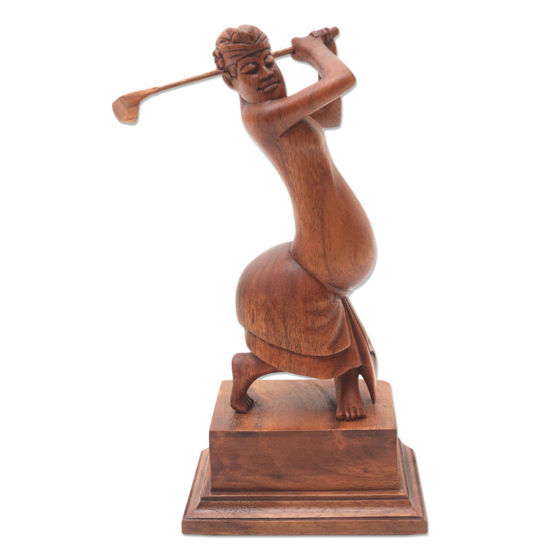Sculpture Dowding Golfeur et bois