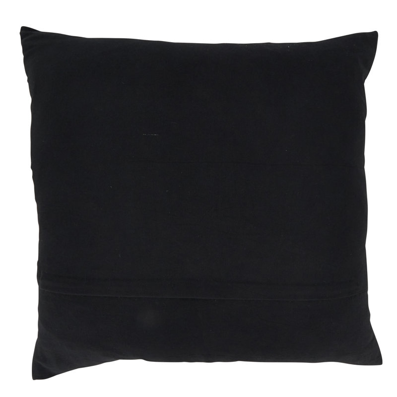 Jacoby Collection Cotton Throw Pillow, Black, Down