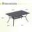 6-Person Rectangular Outdoor Patio Dining Table With Storage Shelf