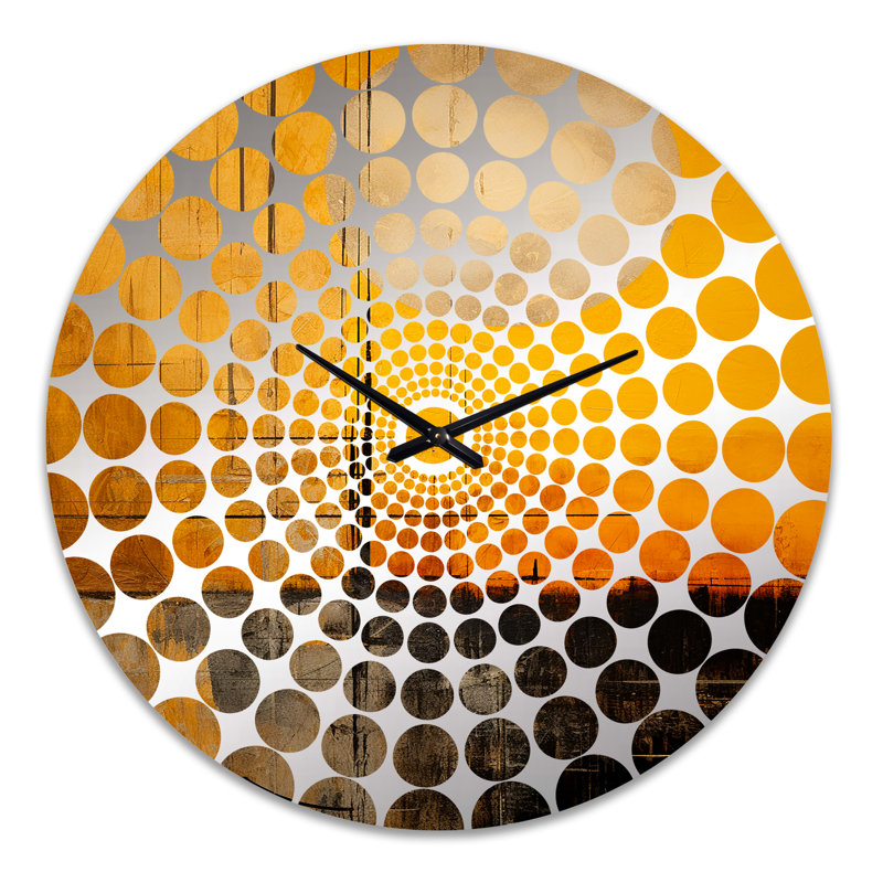 Saathvik - Horloge murale géométrique abstraite, Très grand