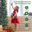 Arbre de Noël mince pin vert / blanc avec pommes de pin-739361445
