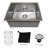 ZLINE 23 in. Meribel Undermount Single Bowl Satin Stainless Steel Kitchen Sink with Bottom Grid (SRS-23S)